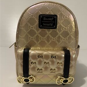 Loungefly Gold Backpack with Black Details